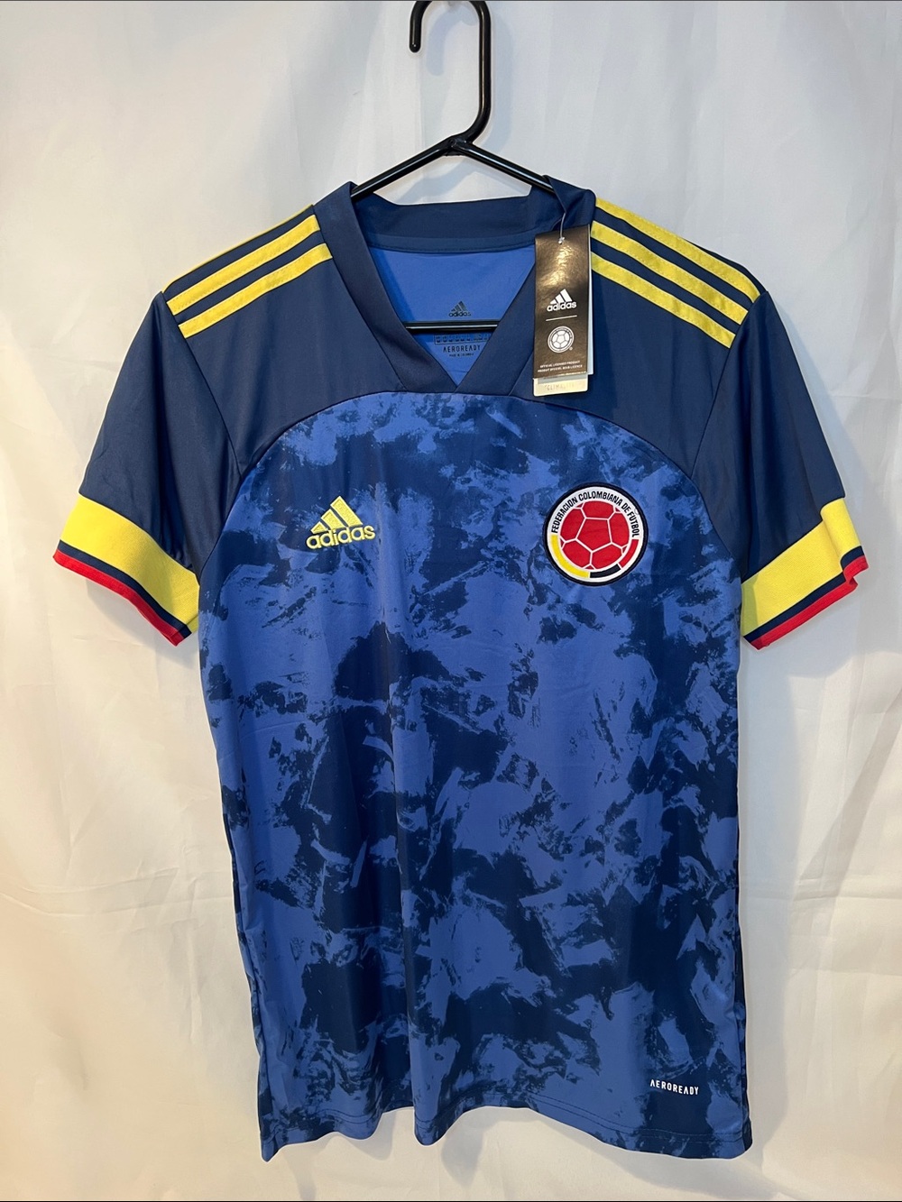 Adidas Aeroready Men's Colombia Away Blue Soccer Jersey 2020-2021 Edition